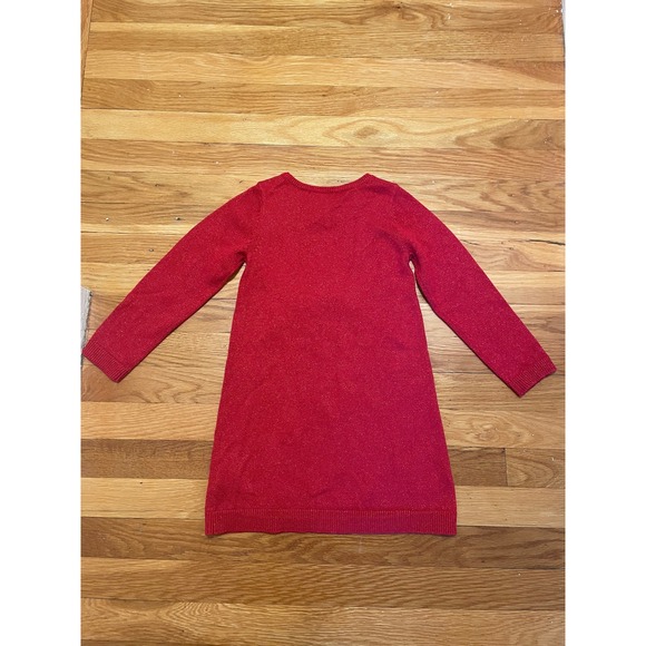 Children's Place Girls 4T Red Christmas Reindeer Sweater Dress‎ Holiday Outfit - Picture 2 of 5